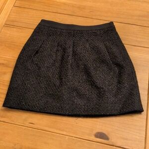 NWOT Ann Taylor Loft Petites Sparkling Black Pleated Skirt, Size 00P